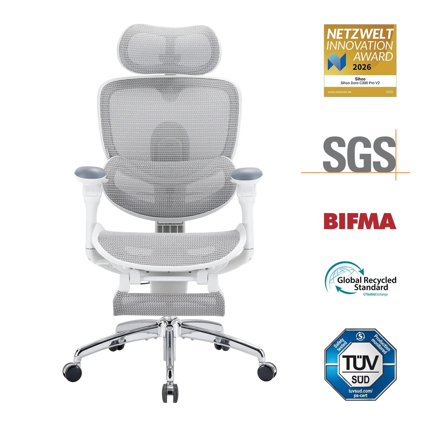 Sihoo Doro C300 Pro V2 Full-Body Adaptive Ergonomic Chair